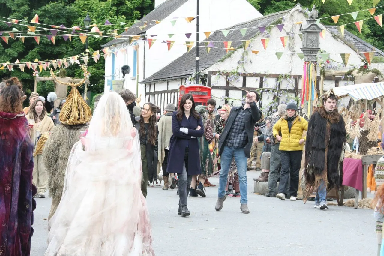 Alexandra Daddario at Mayfair Witches Filming Set in Ireland05